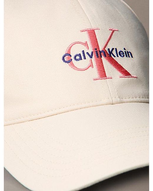 Calvin Klein Natural Cotton Twill Logo Cap