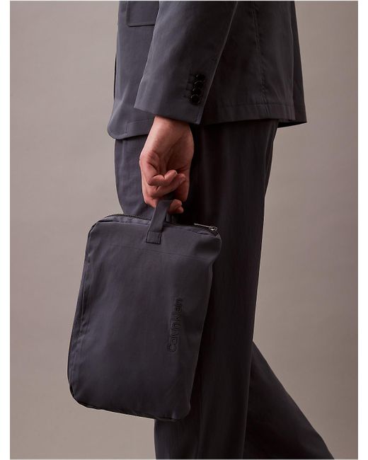 Calvin Klein Gray Packable Tech Classic Blazer for men