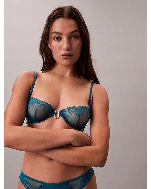 Calvin Klein Multicolor Unlined Balconette Bra Ck Geo Lace