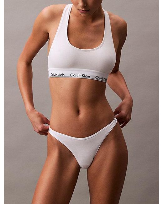Calvin Klein String in het White