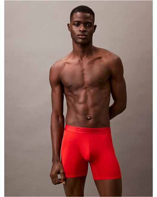 Calvin Klein Red Microfiber Tech Boxer Brief for men