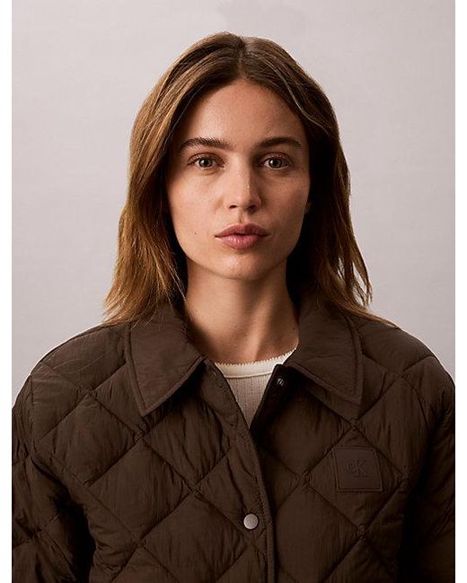 Calvin Klein Brown Jeans Short Quilted Liner Jacket