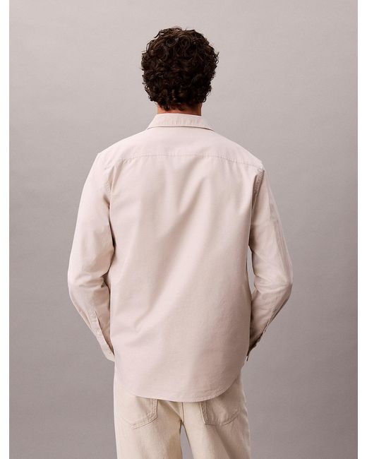 Calvin Klein Pink Solid Classic Oxford Button-Down Shirt for men