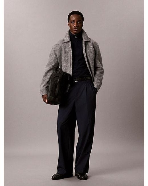 Calvin Klein Black Water Repellent Jacquard Tote Bag for men