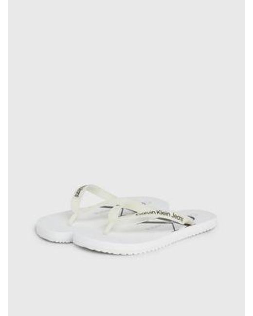 Calvin Klein Slippers in het White