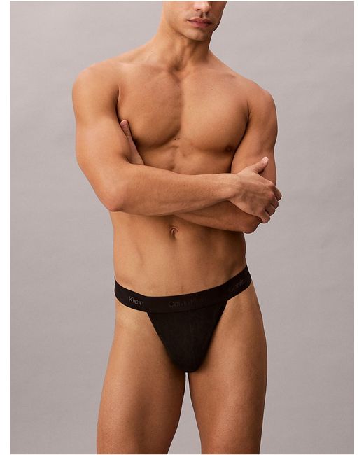 Calvin Klein Brown Thong Refined Lace for men