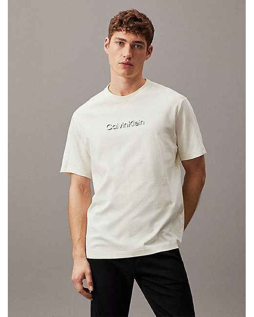 Camiseta con logo Calvin Klein de hombre de color Gray