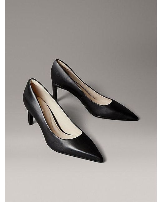 Calvin Klein Gray Pumps Aus Leder