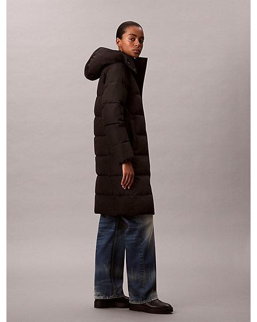 Calvin Klein Black Jeans Monogram Puffer Coat