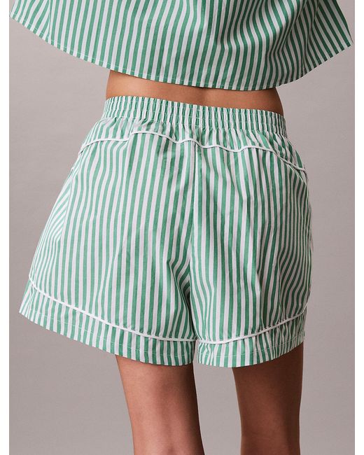 Calvin Klein Green Pyjama Shorts