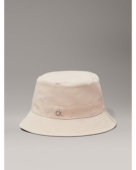 Calvin Klein Natural Reversible Logo Bucket Hat