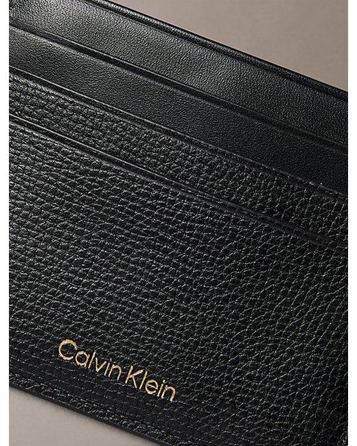 Calvin Klein Gray Leather Card Holder for men