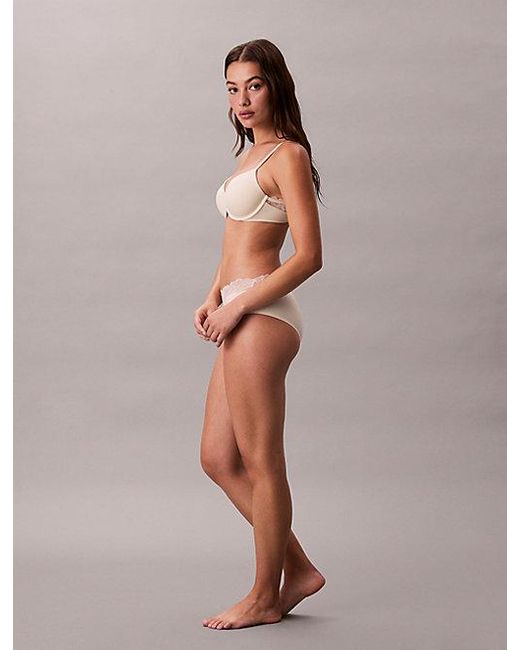 Calvin Klein Licht Gevoerde Volledige Bh in het Brown