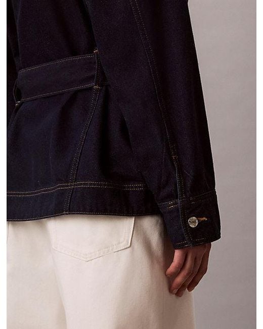 Calvin Klein Multicolor Jeans Belted Denim Jacket