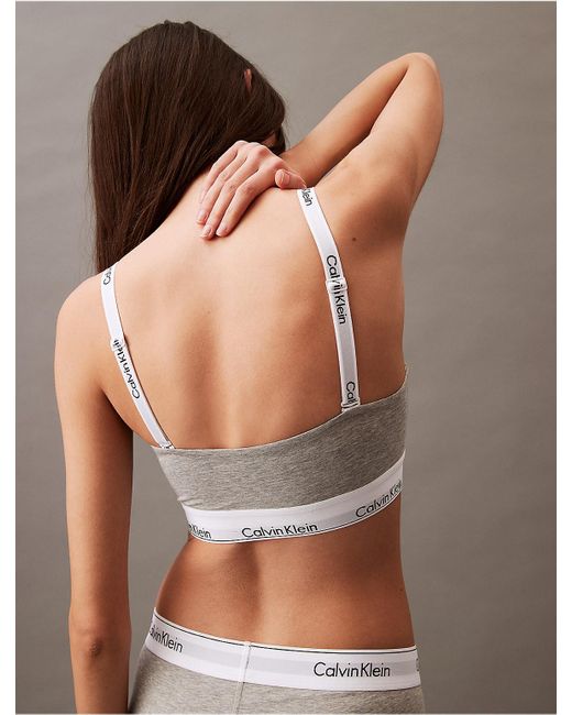 Calvin Klein Brown Icon Cotton Modal Lightly Lined Bandeau Bra