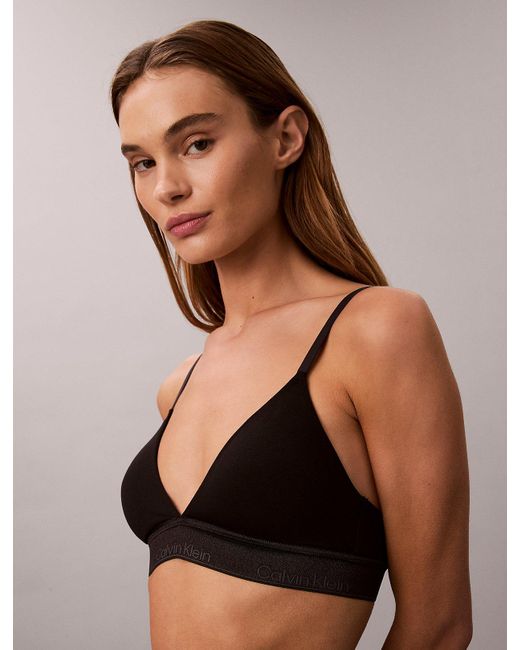 Calvin Klein Black Lightly Lined Triangle Bralette