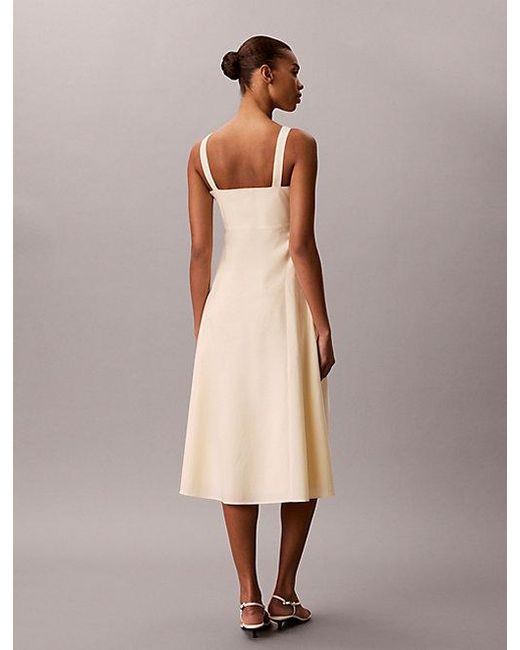 Calvin Klein Natural Jeans Cotton Poplin Midi Dress
