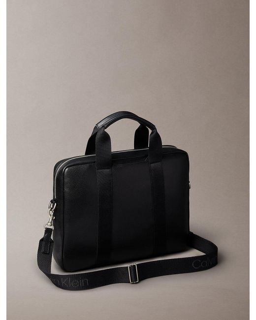 Borsa Per Laptop Smart Storage Martellata di Calvin Klein in Black da Uomo