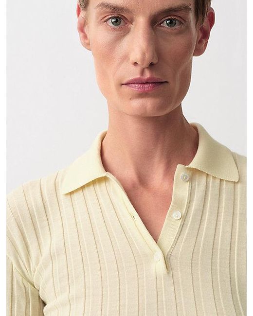 Calvin Klein Amber Geribbelde Polotrui in het White