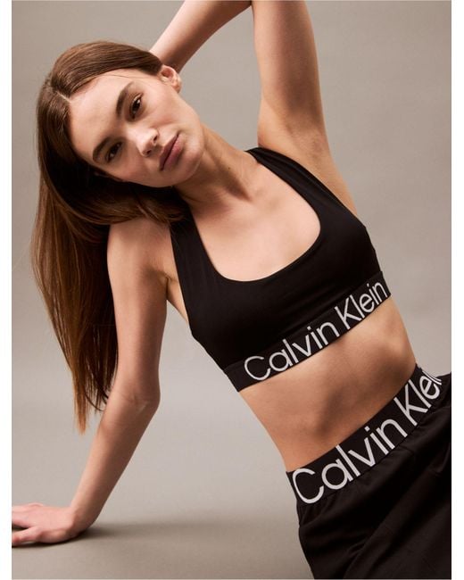 Calvin Klein Ck Sport Effect Medium Impact Sports Bra Lyst