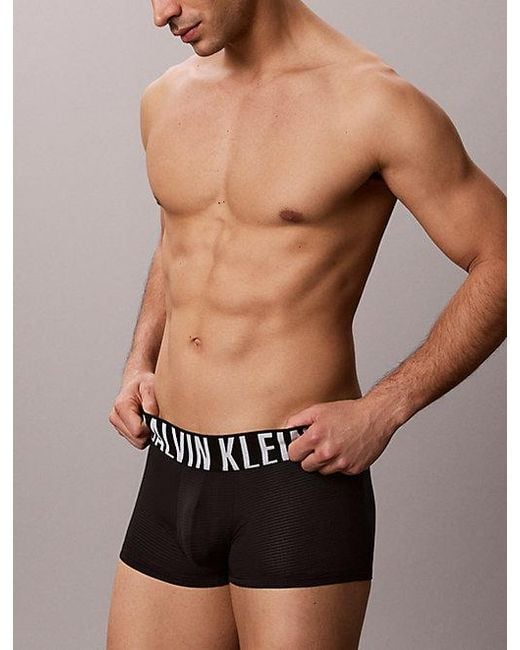 Calvin Klein Black 3 Pack Low Rise Trunks Intense Power Air for men