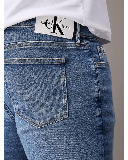 Calvin Klein Blue Plus Size Skinny Jeans for men