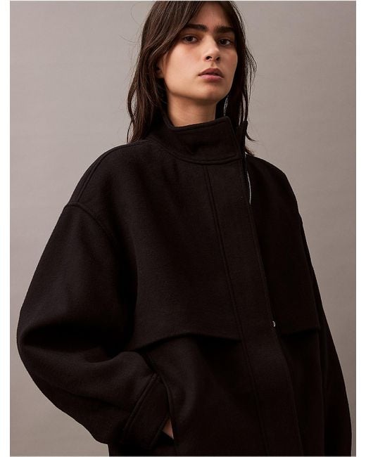 Calvin Klein Multicolor Wool Blend Bomber Jacket