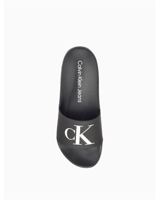Calvin Klein Amand Slides in Black for Men | Lyst