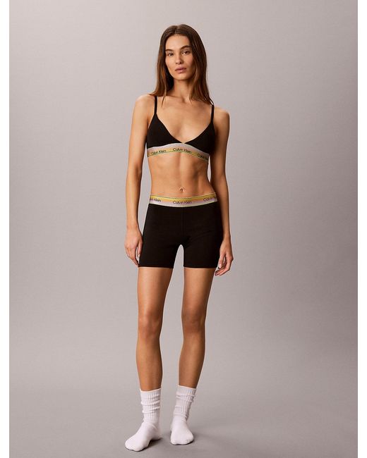 Calvin Klein Black Lightly Lined Triangle Bra