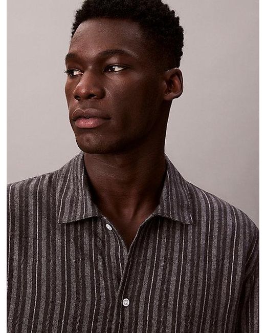 Calvin Klein Flanellen Pyjamatop in het Brown voor heren