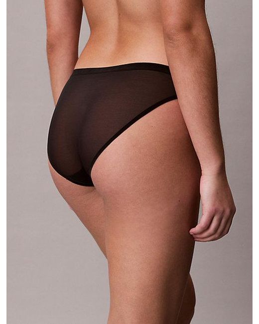 Calvin Klein Black Bikini Briefs Minimalist Mesh