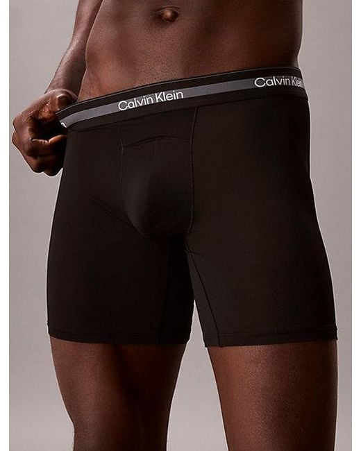 Calvin Klein Black 3 Pack Long Boxer Briefs for men