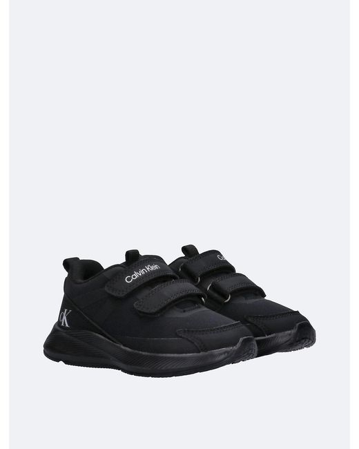 Calvin Klein Black Toddlers And Kids Velcro Trainers for men