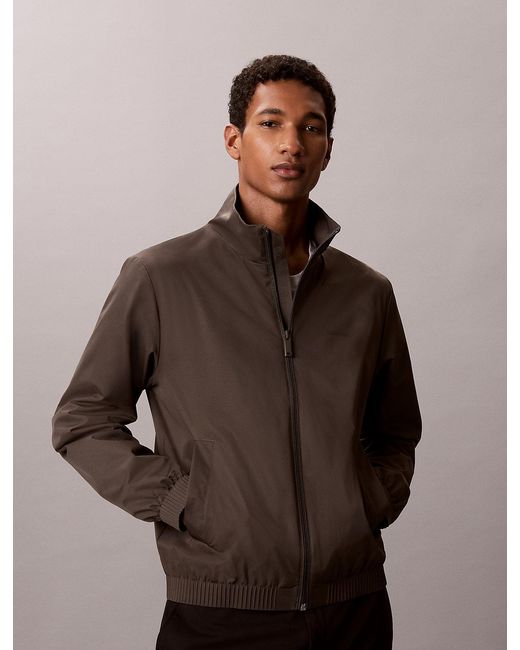 Calvin Klein Brown Matte Windbreaker Jacket for men