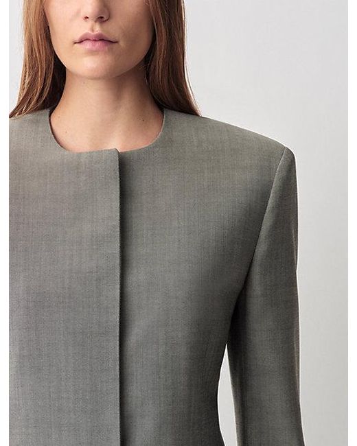 Calvin Klein Gray Parker Collarless Blazer