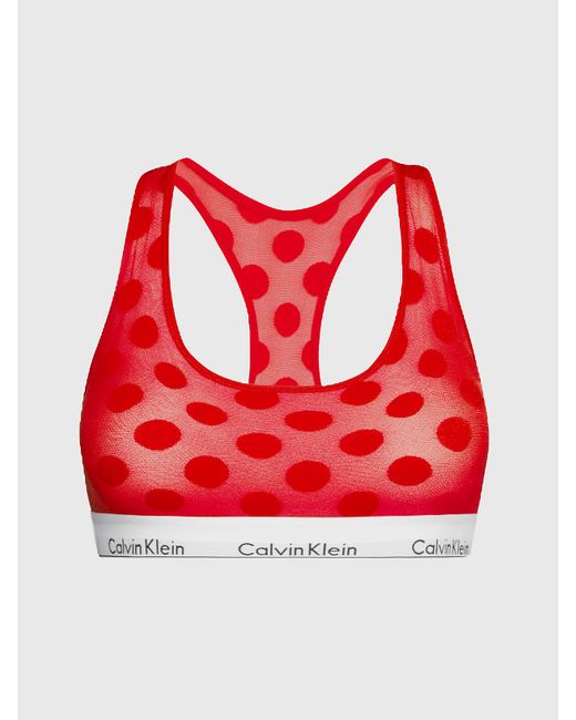 Calvin Klein Bralette - Modern Cotton in Red
