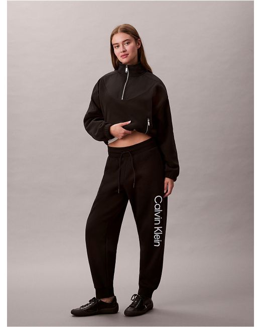 Calvin Klein Black Calvin Klein Fleece Logo Graphic Joggers