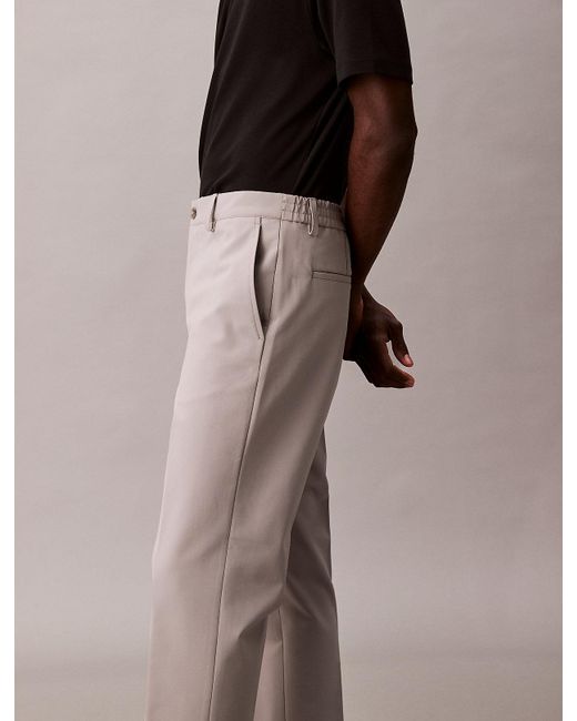 Calvin Klein Natural Technical Twill Trousers for men