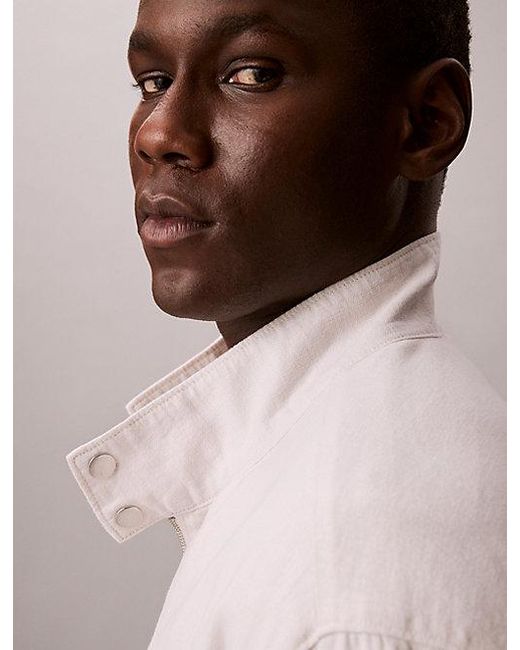 Calvin Klein Blue Jeans Relaxed Linen Cotton Jacket for men