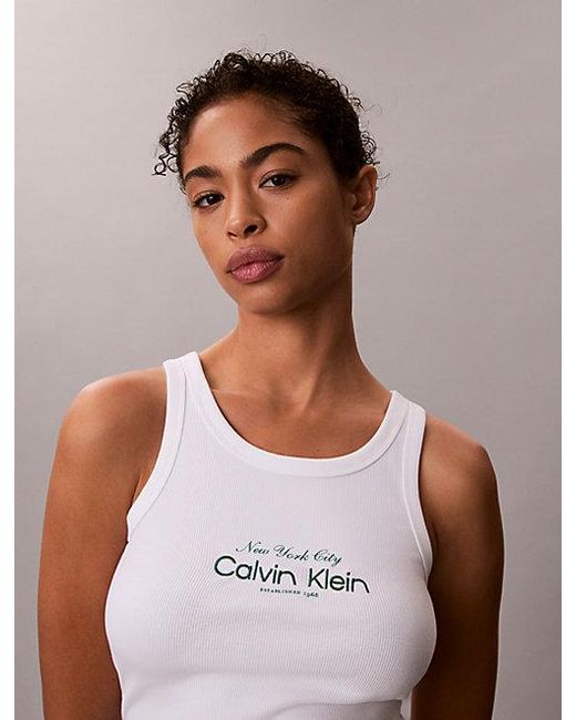 Calvin Klein Top Vrouw Wit in het Blue