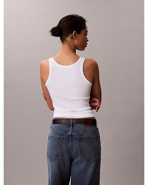 Calvin Klein Top Vrouw Wit in het Blue