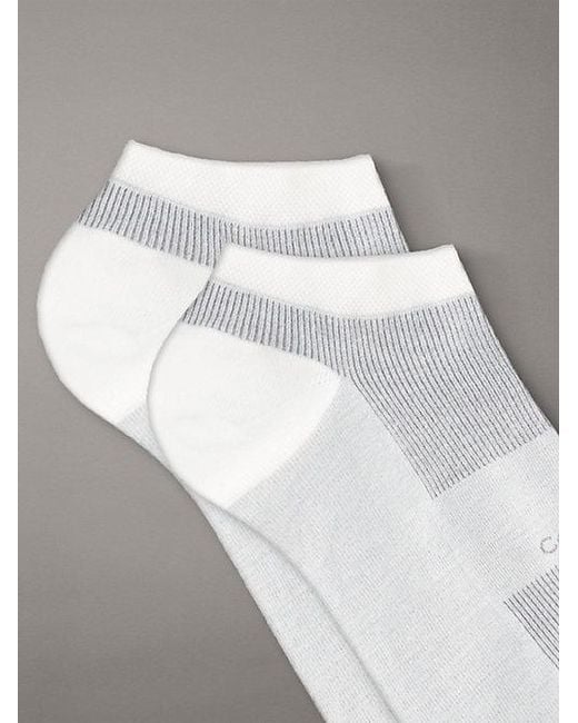 Calvin Klein Gray 2 Pack Moisture-Wicking Trainer Socks for men