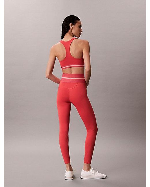 Calvin Klein Red Sport Quick Dry High Rise 7 8 Gym Leggings