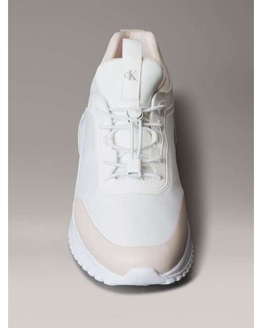 Calvin Klein White No-Tie Bungee Ultralight Trainers