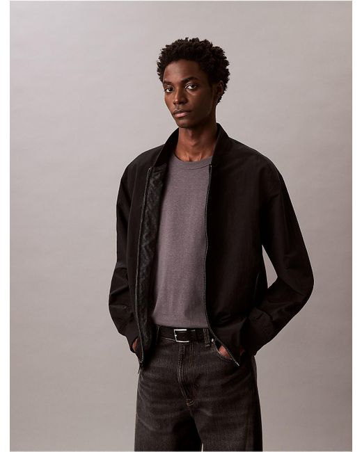 Calvin Klein Black Calvin Klein Reversible Ripstop Bomber Jacket for men