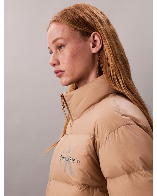 Calvin Klein Multicolor Monogram Down Puffer Jacket