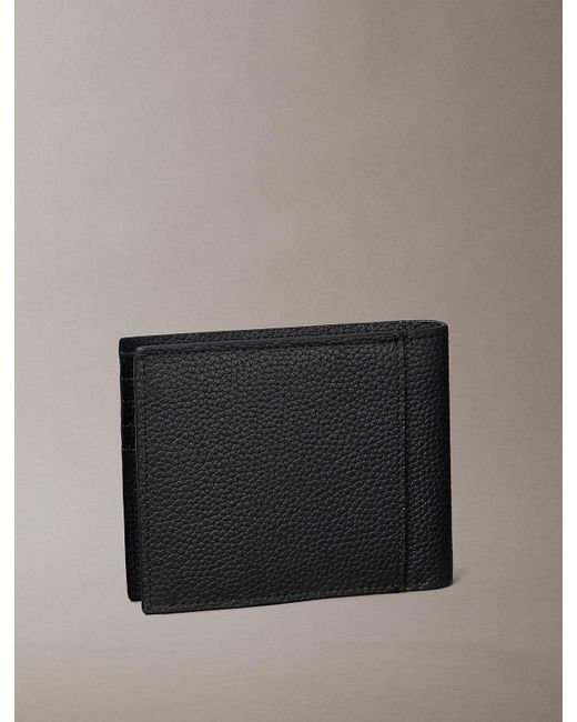 Portafoglio A Libro Con Logo Stampato di Calvin Klein in Gray da Uomo