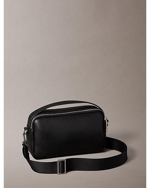 Calvin Klein Black Raised Logo Camera Bag for men