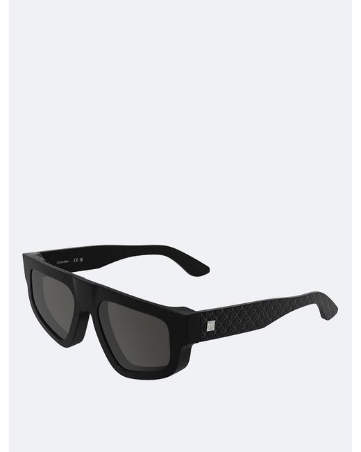 Calvin Klein Black Modified Rectangle Sunglasses Ck25539S
