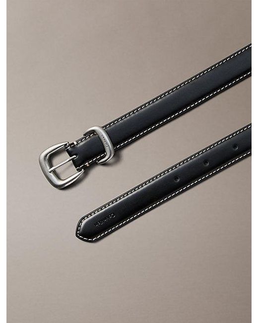 Calvin Klein Multicolor Leather Sculpted Hardware Belt
